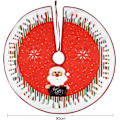 Miniatyrbild 4 av 5: Julgransmatta 90CM Rund Julgransmatta Tyg Trädbasöverdrag Vikbar Julgransmatta med Tomte Rensa Motiv Trädbasöverdrag