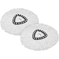 Miniatyrbild 2 av 7: Maskintvättbar Mikrofibermopp Refill för Säkra Hårda Ytor, Ersättning Twin Pack Vit Superabsorberande för Laminatgolv