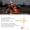 Miniatyrbild 8 av 8: Enkel version nödutrustning rekvisita paulownia material utomhus båge borr verktyg bärbar utrustning friktion brandstartare