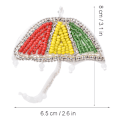 Miniatyrbild 1 av 2: 2 st broderade lappar kristallglas diamant sy på pärlbroderier kläder väska dekoration paraply