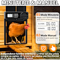 Miniatyrbild 2 av 5: Smart Poultry Guardian: Automatisk hönshusdörr, Auto-öppnare i aluminiumlegering med integrerad smart timer, anti-klämsensor för säker in- och utgång