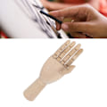 Miniatyrbild 1 av 8: 11.8in Trä Handmodell Halkfri Flexibel Trä Mannekäng Hand för Smyckesvisning Skissemålning Kontor Bordsdekoration Höger