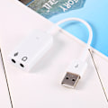 Miniatyrbild 2 av 2: Vit USB 2.0-kanal virtuell 7.1-effekt Xear 3D-ljudkort Adapter för XP