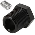 Miniatyrbild 8 av 8: 1/4 tum NPT Han till 1/8 tum NPT Hon Reduceradapter Svart Koppling Biltillbehör