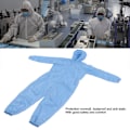 Miniatyrbild 7 av 8: Antistatisk skyddsoverall Universal Workshop Rengöring Dammsäker Kläder med Huva Blå M
