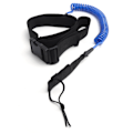 Miniatyrbild 8 av 8: Surfboard Leash TPU Heliciform Bekväm Hög Elastisk Surfing Säkerhet Dragrep (Blå Vit)