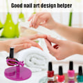 Miniatyrbild 6 av 8: Nagellacksflaskhållare Stativ Bred Bas Förhindra Fall Av Nagelgel Fixeringsklämma För Manikyr MålningLila