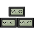 Miniatyrbild 1 av 5: Mini termometer hygrometer, stor LCD-skärm med Fahrenheit, digital temperatur- och fuktighetsmätare inomhus för humidor, växthus, trädgård,