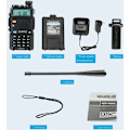 Miniatyrbild 5 av 5: BAOFENG UV-5R Amatörradio med Mikrofon och Lång Räckvidd