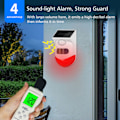 Miniatyrbild 7 av 8: [通拓商品] Soldriven Trådlös Oberoende Infraröd Rörelsesensor Detektor Stroboskop Siren 120dB Alarm Vattentät PIR-sensor