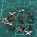 Miniatyrbild 7 av 8: Stjärnformade nitar hantverk nitar knapp zinklegering nitar för skor väskor kläder dekoration pistolens färg