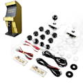 Miniatyrbild 1 av 8: 2-spelare DIY Arcade Kit USB-brädespel Encoder Joystick Arcade-knappar Set för vänner Samling Svart och Vit