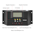 Miniatyrbild 3 av 5: 12/24V 30A solcellsladdningsregulator med LCD-display automatisk omkopplingsregulator för spänningssystem