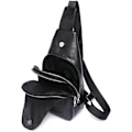 Miniatyrbild 3 av 5: Kvinnor Sling Bag Chestation Bag Liten Axelväska Läder Crossbody Body Bred Rem Axelväska Mini Ryggsäck Unisex för Utomhussporter Vandring