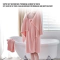 Miniatyrbild 4 av 8: Badlakan Wrap Coral Fleece Spa Kvinnor Justerbar Dusch Wrap med Hatt för Hemma SkönhetssalongRosa