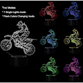 Miniatyrbild 3 av 5: Nattlampa 3D Motocross Lamp, Motorcykel Illusion LED Nattlampa för Barnrum USB Dekoration 7 Färger Ändrar Leksaker Födelsedagspresenter för Fader Pojkar