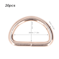 Miniatyrbild 6 av 8: 20 st D-ringar 4x38x23mm Stark struktur Brett använd Elegant utseende DIY-hantverk för väskor Plånböcker ArmbandGuld