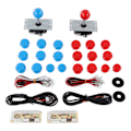 Miniatyrbild 2 av 8: 2-spelare DIY Arcade Kit USB-brädespel Encoder Joystick Arcade-knappar Set för vänner Samling Blå och Röd