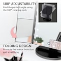 Miniatyrbild 4 av 5: Elegant Sminkspegel, LED-lampor, Förstoringsdesign, Justerbar Touchskärm, Trefaldig Sminkspegel, Portabel Design för Skrivbord (Sofistikerad)