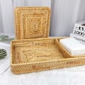 Miniatyrbild 6 av 8: Elegant Handvävd Serveringsbricka i Rattan, Naturligt Slitstarkt Material För Ökad Hållbarhet Och Mångsidighet