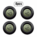 Miniatyrbild 1 av 6: Mini LCD-skärm Rund Digital Termometer, Hygrometer Kyl Frys Utomhus Inomhus Temperaturmätare Testare