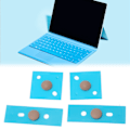 Miniatyrbild 1 av 8: Antislip runda prickar för bärbar dator, exakta mått, hållbara laptop-fotkuddar för Surface 3 4 5, ersättning, roséguld