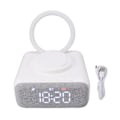 Miniatyrbild 2 av 8: Bluetooth-högtalare väckarklocka USB Bluetooth-högtalare med digital väckarklocka trådlös laddare FM-klockradio sänglampa