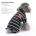 Miniatyrbild 7 av 8: Hundpyjamas Varmt 4-benat Högt Krage Mjukt Stretchigt Randigt Valp Jumpsuit Sovkläder för Hem M