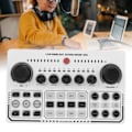 Miniatyrbild 1 av 8: Live Sound Card Intelligent Noise Reduction USB Mini Sound Mixer Board för Musik Inspelning Karaoke Sång