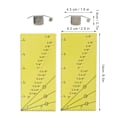 Miniatyrbild 6 av 8: 2-set sömnadsguide linjal stark magnetisk rostfritt stål transparent akryl gul linjal positioneringsmagnet sömnadsguide