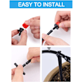 Miniatyrbild 3 av 7: Kalolary 150PCS Trädgård Bevattningssystem Kit, Justerbar Mikro Bevattning Dropp Tee Leder Rör Stöd Stake Automatisk Bevattning Kit för Vattning