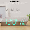 Miniatyrbild 8 av 8: LED Spegel Elektroniska Klockor 12H 24H Display Intelligent Ljussensor Modern Elektronisk Klocka Digital Väckarklocka för Sovrum Grön