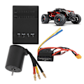 Miniatyrbild 1 av 8: 3650 3600KV Borstlös Motor 60A T ESC Programmer Card Combo Set för 1/8 1/10 RC Bildelar