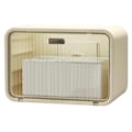 Miniatyrbild 3 av 8: Vattentätt Tissue Box-skydd, 2-i-1 Maskförvaring och Tissuehållare, Utrymmesbesparande Väggmonterad Design, Transparent Vit
