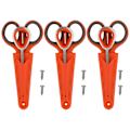 Miniatyrbild 2 av 8: 3 Set Multifunktionssax Linje Locktång Fiske Hook Remover Separator Fiskeutrustning Orange