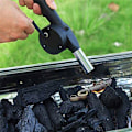 Miniatyrbild 8 av 9: BBQ-fläkt luftblåsare snabb brandstartare bärbar mini manuell handvev för utomhus picknick camping matlagning grill kolgrillar spis tillbehör