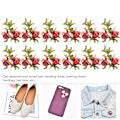 Miniatyrbild 5 av 5: 12 st Garment Embellishments Falska Pärlor Dekoration Flatback Klädknapp för DIY Kläder Väska Hårclips Liten Granatäppleblomma/ 72g