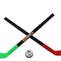 Miniatyrbild 5 av 8: Elektrisk upphängd hockey interaktiv leksak barn luftkudde flytande hockey glidande leksak
