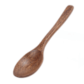 Miniatyrbild 6 av 8: 5 st träskedar Burr Free Robust Hållbar Lätt Värmebeständig Trä Mätssked Set för Gåvor HemBig Crimp Tail Spoon