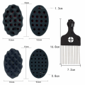 Miniatyrbild 2 av 5: Magic Curl Sponge Twist Sponge Dubbelsidig hårborste Sponge Hair Sponge Twist Curl Sponge Magic Hair Braider Coils Dreadlock Curl Brush 2 delar