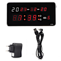 Miniatyrbild 2 av 6: Snygg LED-digitalklocka väckarklocka för hem sovrum bord vardagsrum EU-kontakt 110-220V