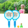 Miniatyrbild 6 av 8: Badmintonracket för barn, lätt badmintonracket leksaksset för 3-7 år pojkar flickor inomhus utomhus blå tiger