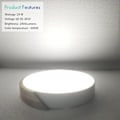 Miniatyrbild 2 av 4: 24W LED-taklampa kall vit 6000K 2400LM, modern rund trä LED-taklampor inomhus Ø30 för vardagsrum vardagsrum kök matsal