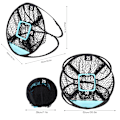 Miniatyrbild 4 av 8: Golf Digital Cutter Practicing Net Multi‑distance Multi‑angle Swing Training Foldable