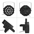 Miniatyrbild 6 av 8: 18 LED platta Par-lampor RGB-lampa för klubb DJ-fest scen DMX512-kontroll EU
