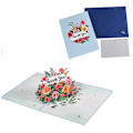 Miniatyrbild 4 av 5: 3D Pop Up Grattiskort, Elegant Grattis Blombukett Pop Up-kort för Flera Tillfällen, Laserskuret Handmonterat Slicegami-kort med Meddelande