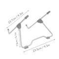 Miniatyrbild 6 av 8: Justerbar hopfällbar tablettstativ i aluminium för flygplan - Multifunktionellt tablettstativ med värmeavledning - Silvergrå