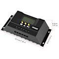 Miniatyrbild 5 av 5: 12/24V 30A solcellsladdningsregulator med LCD-display automatisk omkopplingsregulator för spänningssystem