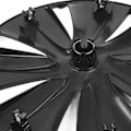 Miniatyrbild 4 av 8: 4 st Hjulnavkapsel Modell S Stil 19 Tum Hjulfälgsskydd Ersättning för Tesla Model Y 2020 till 2023 Blank Svart