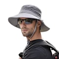 Miniatyrbild 1 av 4: Solhatt herr UV-skydd safarihatt sommar utomhus fiskehatt buskehatt